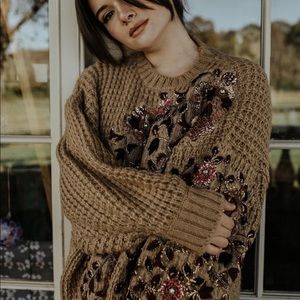 Zara Sequin Sweater in a size Medium